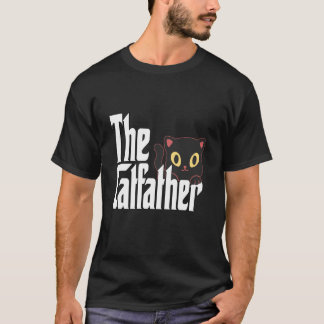 猫のパパ ネコファーザー かわいい黒猫のパパ キティ Tシャツ