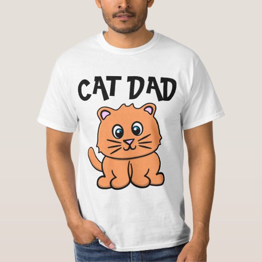 猫のパパ メンズTシャツ Tシャツ (正面)
