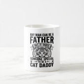 猫のパパ 引用 ヴィンテージ風彫刻Tシャツ D コーヒーマグカップ (中央)