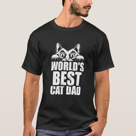 猫のパパ   猫のお父さん Tシャツ (正面)