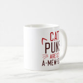 猫のパンチが鳴る コーヒーマグカップ (正面右)