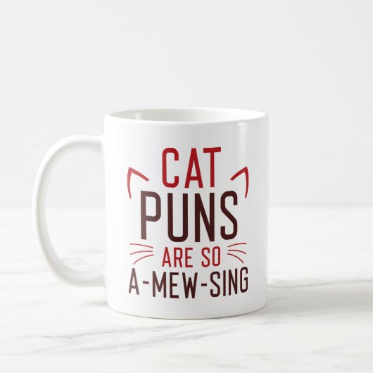 猫のパンチが鳴る コーヒーマグカップ (左)