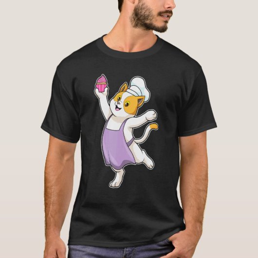 猫のパンマスターの帽子 Tシャツ (正面)