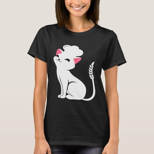猫のパン屋 パティシエ猫 Tシャツ (正面)