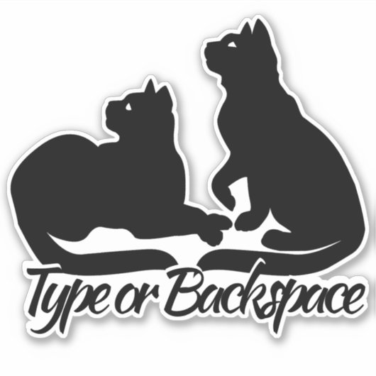 猫のパーソナライズされたパーソナライズされたデカール シール (正面)