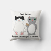 猫のパーソナ感じリを向上さおもしろいせる クッション (裏面)