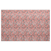 猫のパーティーの赤面の珊瑚 ファブリック (ヤード)