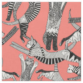 猫のパーティーの赤面の珊瑚 ファブリック (クローズアップ)