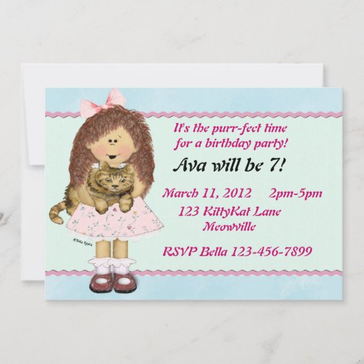 猫のパーティー 招待状 (正面)