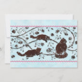 猫のパーティー 招待状 (裏面)