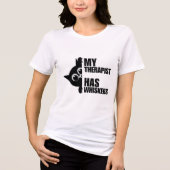 猫のヒーラーおもしろTシャツ トライブレンドＴシャツ (正面)
