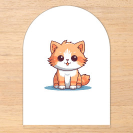 猫のビニールステッカー | ラップトップ用デコール アクリル招待状