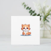 猫のビニールステッカー | ラップトップ用デコール 招待状 (スタンド正面)