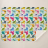 猫のビーチ シェルパブランケット (正面(横))