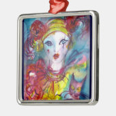 猫のピアス/ベネチアン仮面 メタルオーナメント (左)