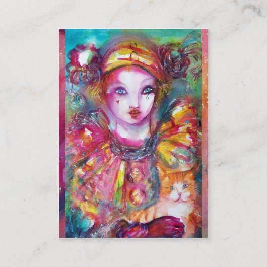 猫のピアス/ヴェネツィアカーニバルマスク 名刺 (裏面)