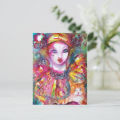 猫のピアス/ヴェネツィア仮面 ポストカード (スタンド正面)