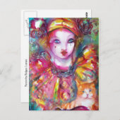 猫のピアス/ヴェネツィア仮面 ポストカード (正面/裏面)