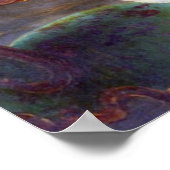 猫のピアノヴィンテージアンティークポスター ポスター (角)