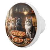 猫のピザナイト セラミックノブ (右)