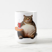 猫のピザマグカップ 喫茶ギフト コーヒーマグカップ (中央)