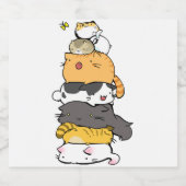 猫のピラミッド スパークリングワインラベル (シングルラベル)