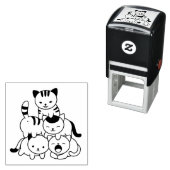 猫のピラミッド セルフインキングスタンプ (インサイチュ)