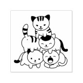 猫のピラミッド セルフインキングスタンプ (デザイン)