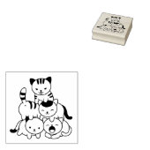 猫のピラミッド ラバースタンプ (押印)