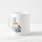 猫のピラミッド - 猫の集団 コーヒーマグカップ (正面左)