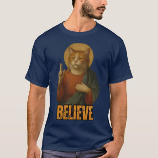 猫のピースサイン Tシャツ