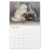 猫のファインアートカレンダー カレンダー (3月 2027)