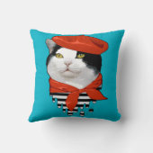 猫のフランス人 クッション (裏面)