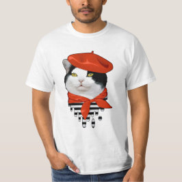 猫のフランス人 Tシャツ