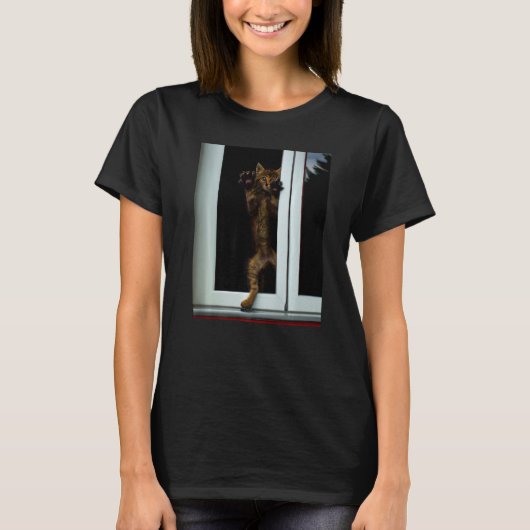 猫のフリークイのアートワーク猫ミーム Tシャツ (正面)