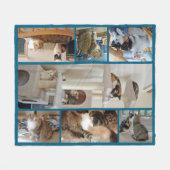 猫のフリースブランケット フリースブランケット (正面(横))