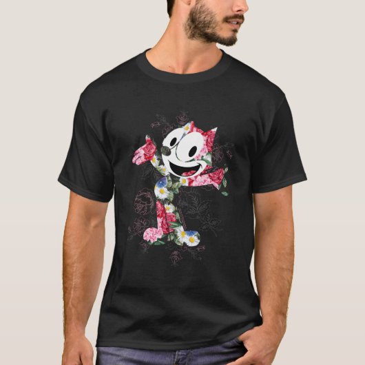 猫のフローラ充填 Tシャツ (正面)