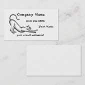 猫のブラシの絵画を伸ばすおもしろい 名刺 (正面/裏面)