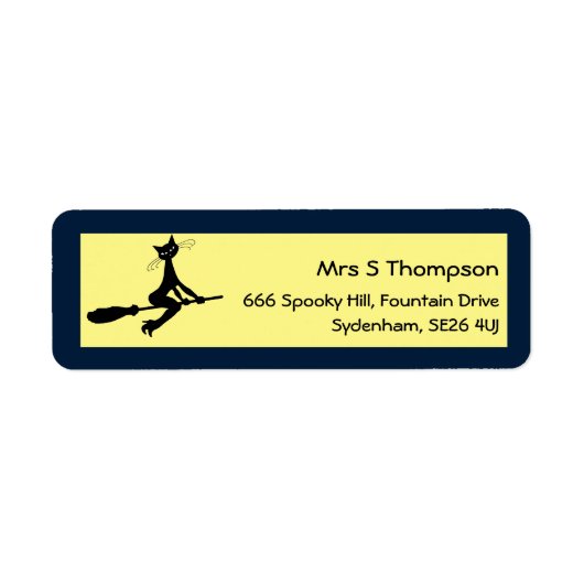 猫のブローチ ラベル (正面)