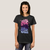 猫のプライドタワー全性愛者LGTBQプライド猫 Tシャツ (正面フル)