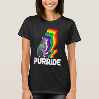 猫のプライド 猫の虹色のカラフルな子猫 5 Tシャツ