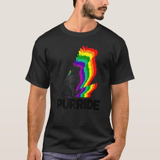 猫のプライド 猫の虹色 猫 子猫 Tシャツ (正面)