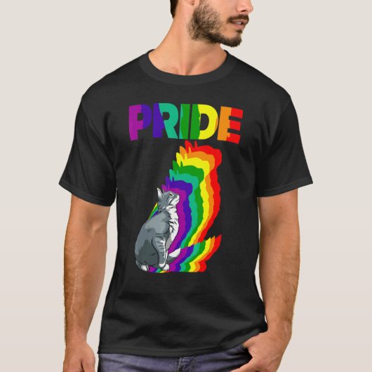 猫のプライド 猫 虹色 猫 子猫 10 Tシャツ (正面)