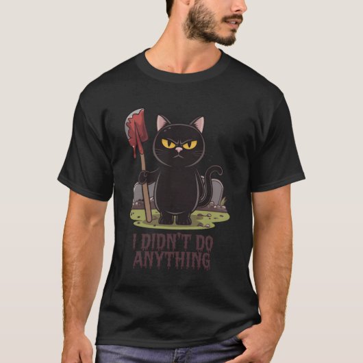 猫のプレゼントが悪い Tシャツ (正面)