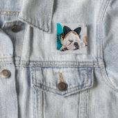 猫のヘッドバンドを持つGettyのイメージ|の眠い犬 缶バッジ (インサイチュ)