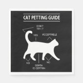 猫のペッティングガイド スタンダードランチョンナプキン (正面)