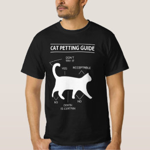 猫のペッティングガイド Tシャツ
