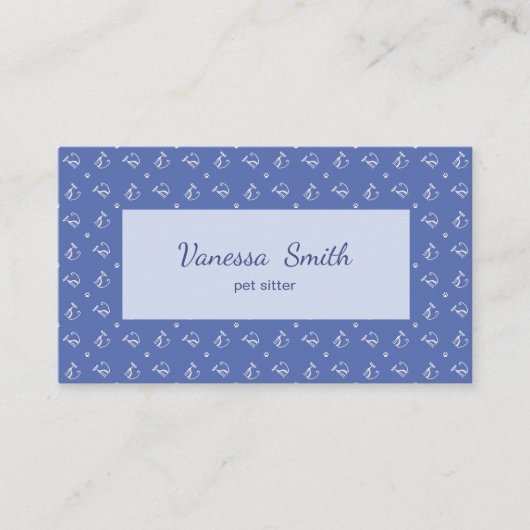 猫のペットのデザイン 名刺 (正面)