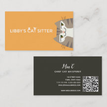 猫のペットシッター用QRコード名刺