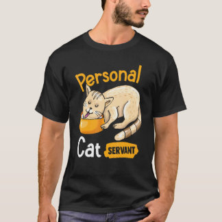 猫のペット+個人使用の猫の召使+猫の語り手 Tシャツ